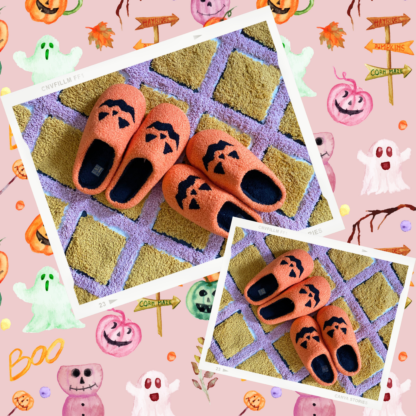 SPOOKY PUMPKIN | SLIPPERS | HALLOWEEN