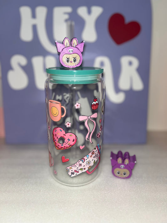 PURPLE LABUBU | 3D STRAW TOPPER | SINGLE