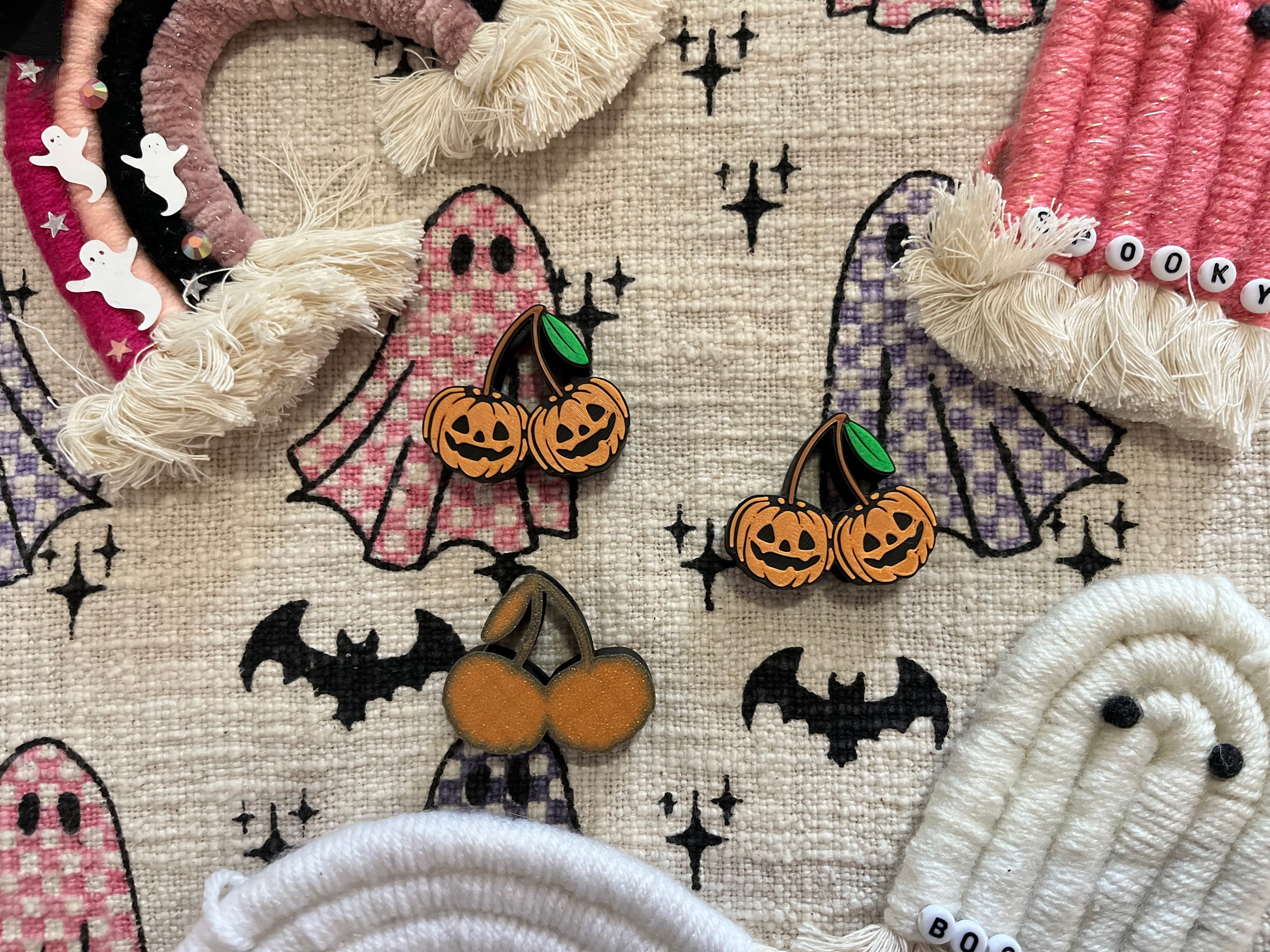 PUMPKIN CHERRY | 3D STRAW TOPPER | SINGLE