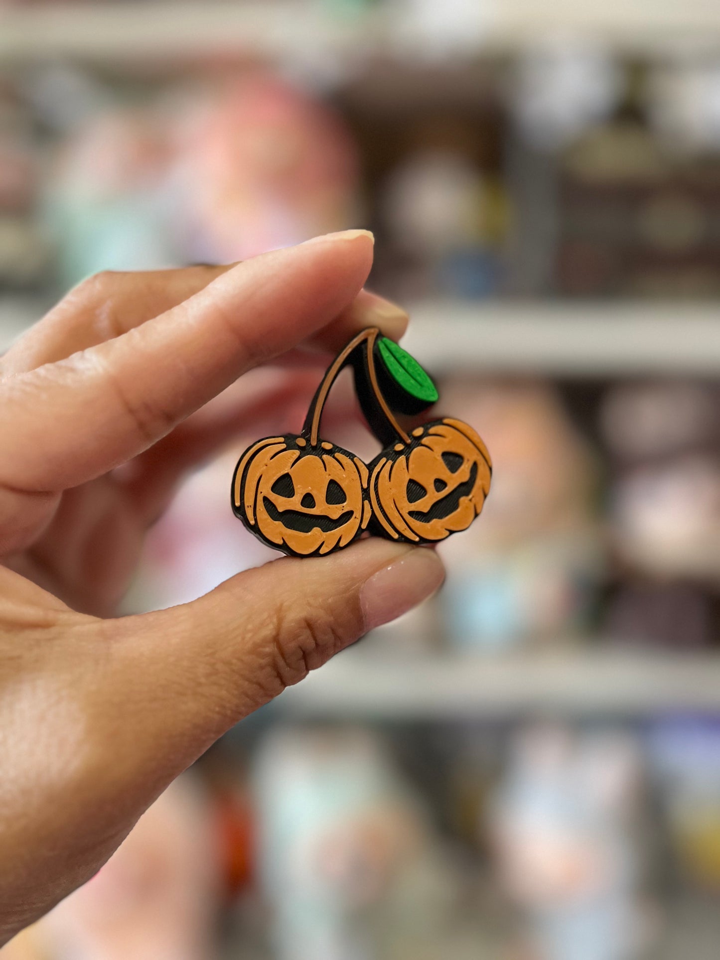PUMPKIN CHERRY | 3D STRAW TOPPER | WHOLESALE | SINGLE