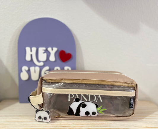 PANDA | BROWN PENCIL CASE | BACK TO SCHOOL