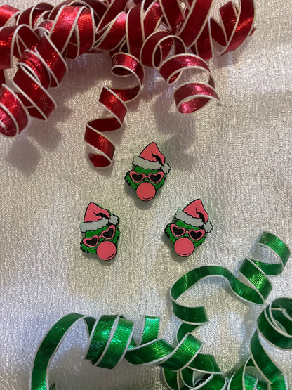 PINK GRINCH | 3D STRAW TOPPER | WHOLESALE | SINGLE