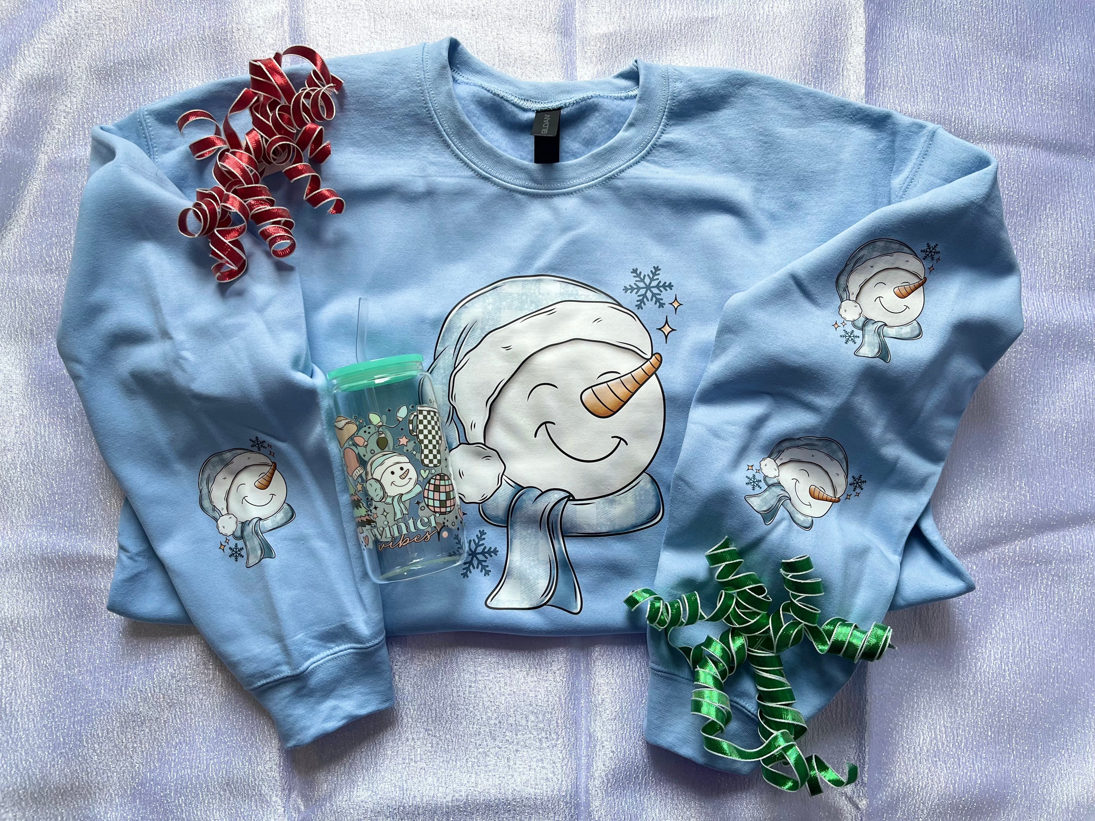 SNOWMAN | SWEATSHIRT | LIBBEY GLASS | SET