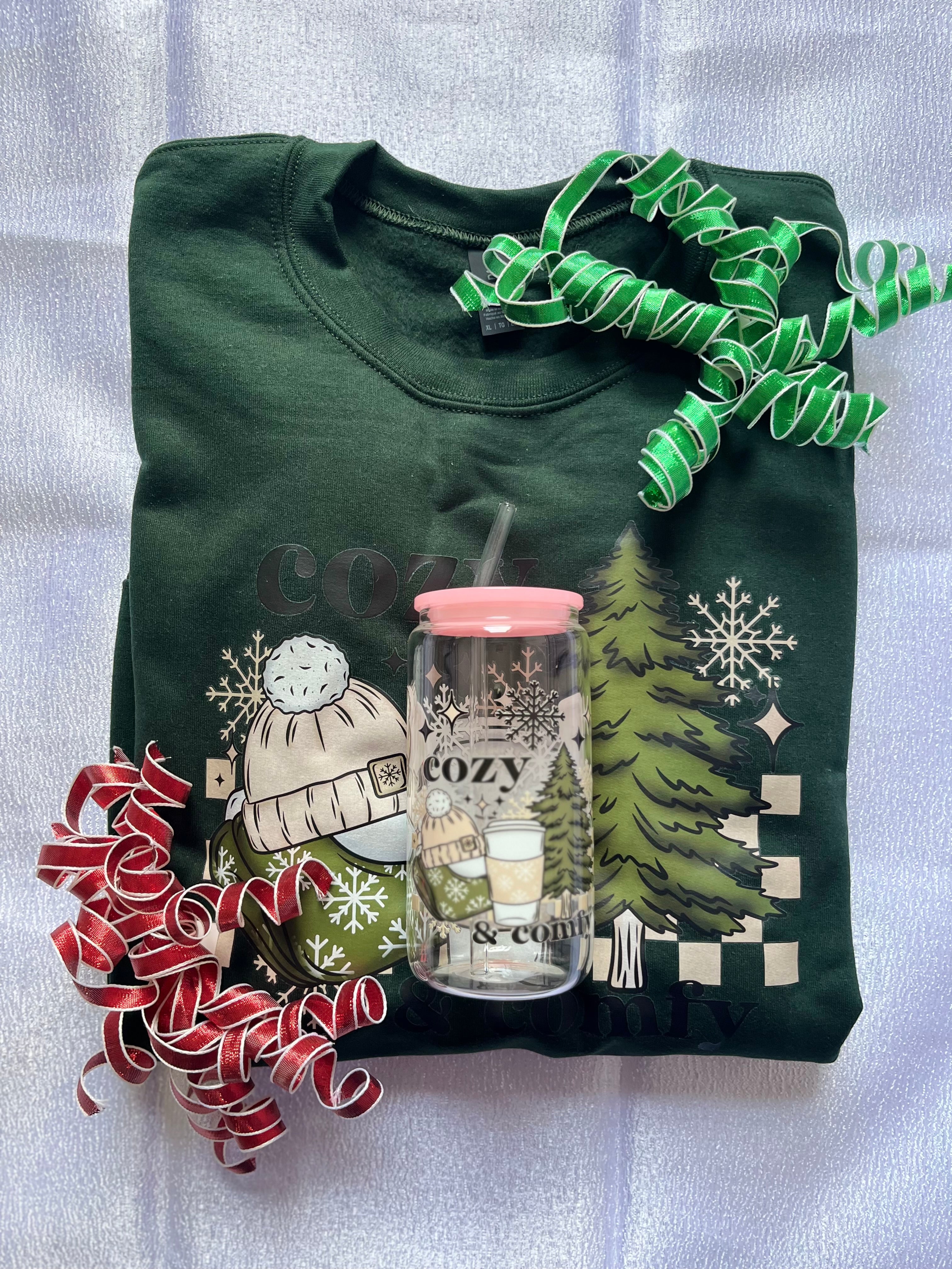 COZY & COMFY | SWEATSHIRT | LIBBEY GLASS | SET
