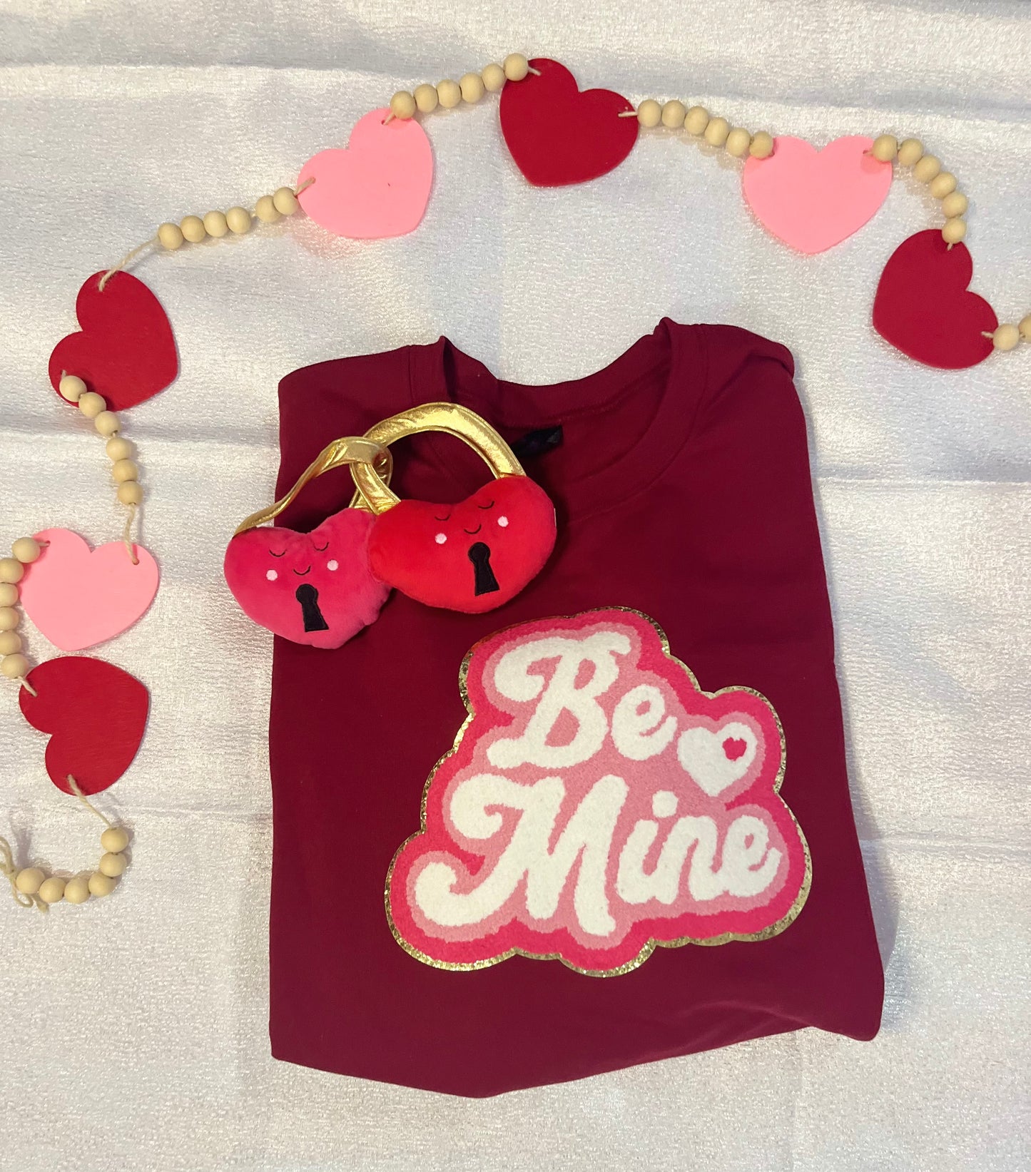 BE MINE | SWEATSHIRT | CHENILLE PATCH | VALENTINES DAY
