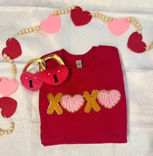 XOXO CHURRO | SWEATSHIRT | CHENILLE PATCH | VALENTINES DAY