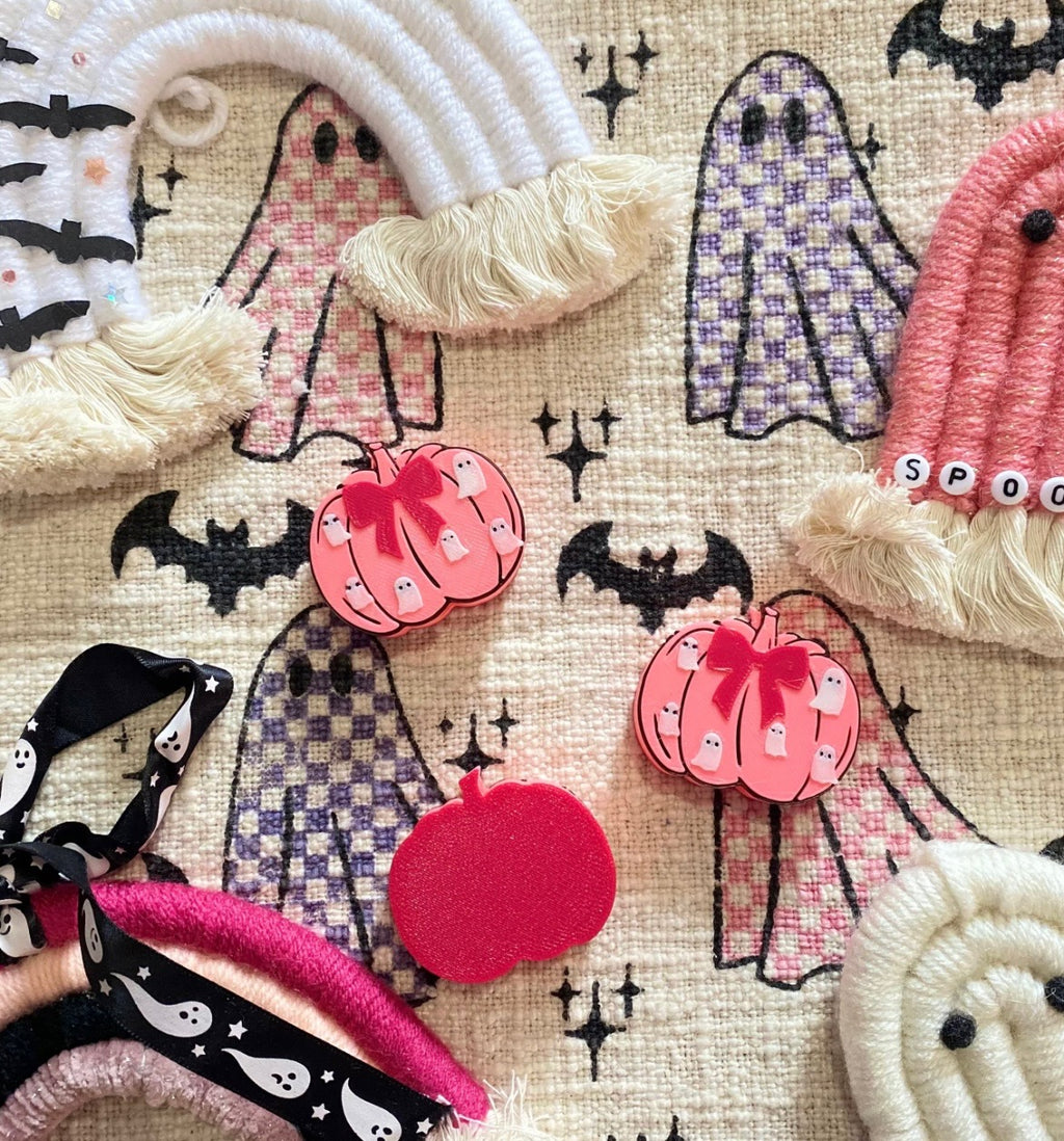 GHOST PUMPKIN STRAW TOPPERS