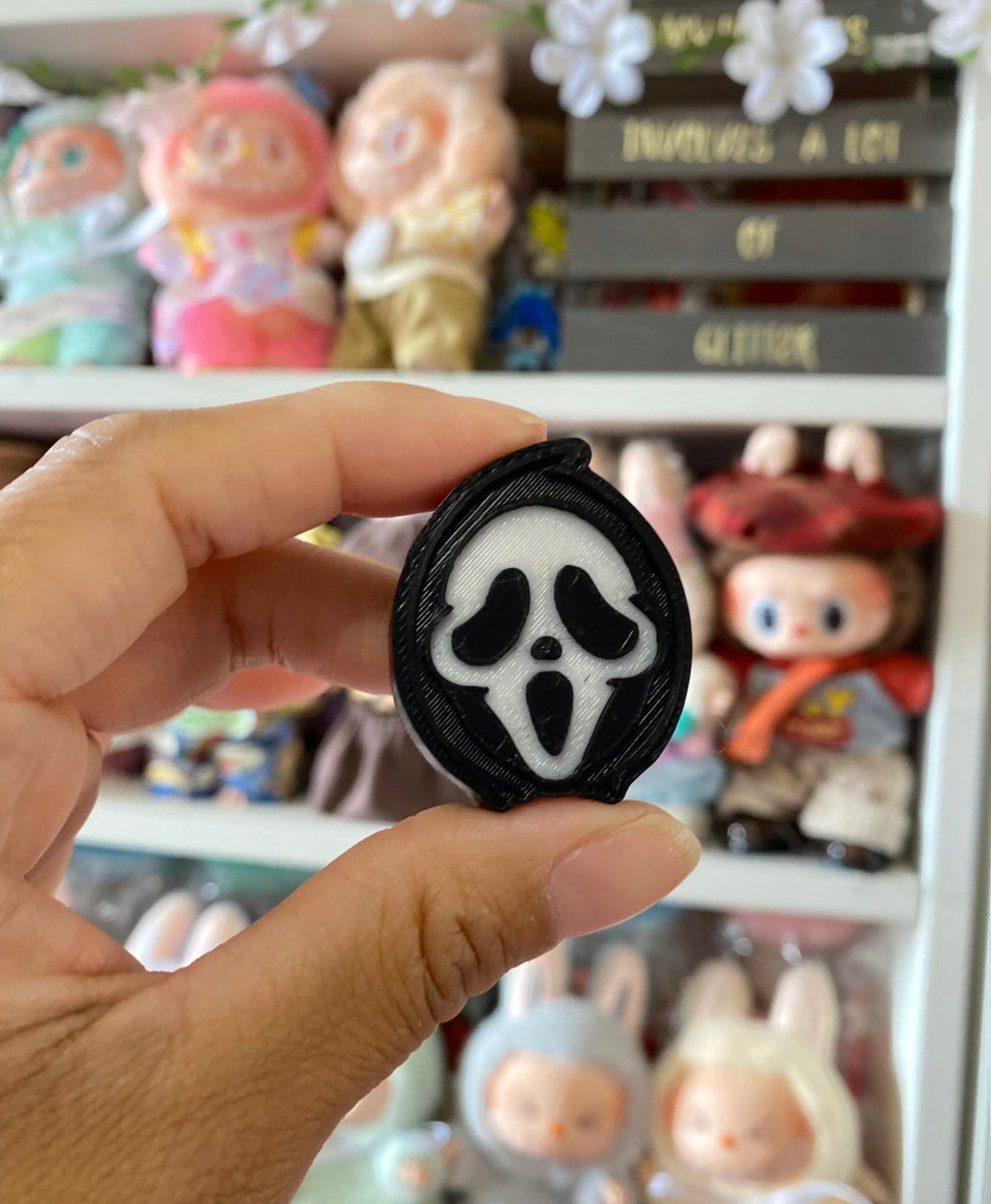 GHOST FACE 3D STRAW TOPPERS