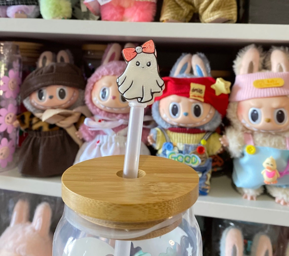 COQUETTE GHOST 3D STRAW TOPPERS