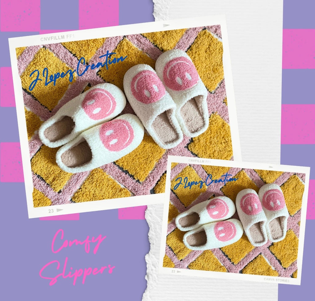 PINK SMILEY SLIPPERS