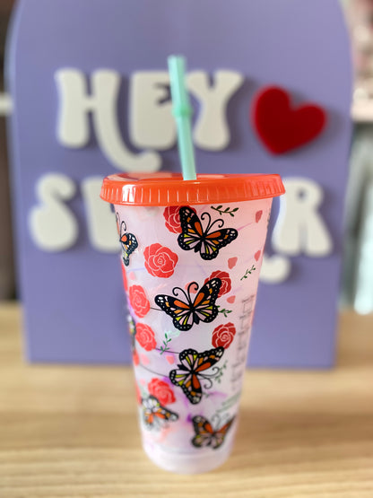 BUTTERFLY ROSE | COLOR CHANGE | COLD CUP