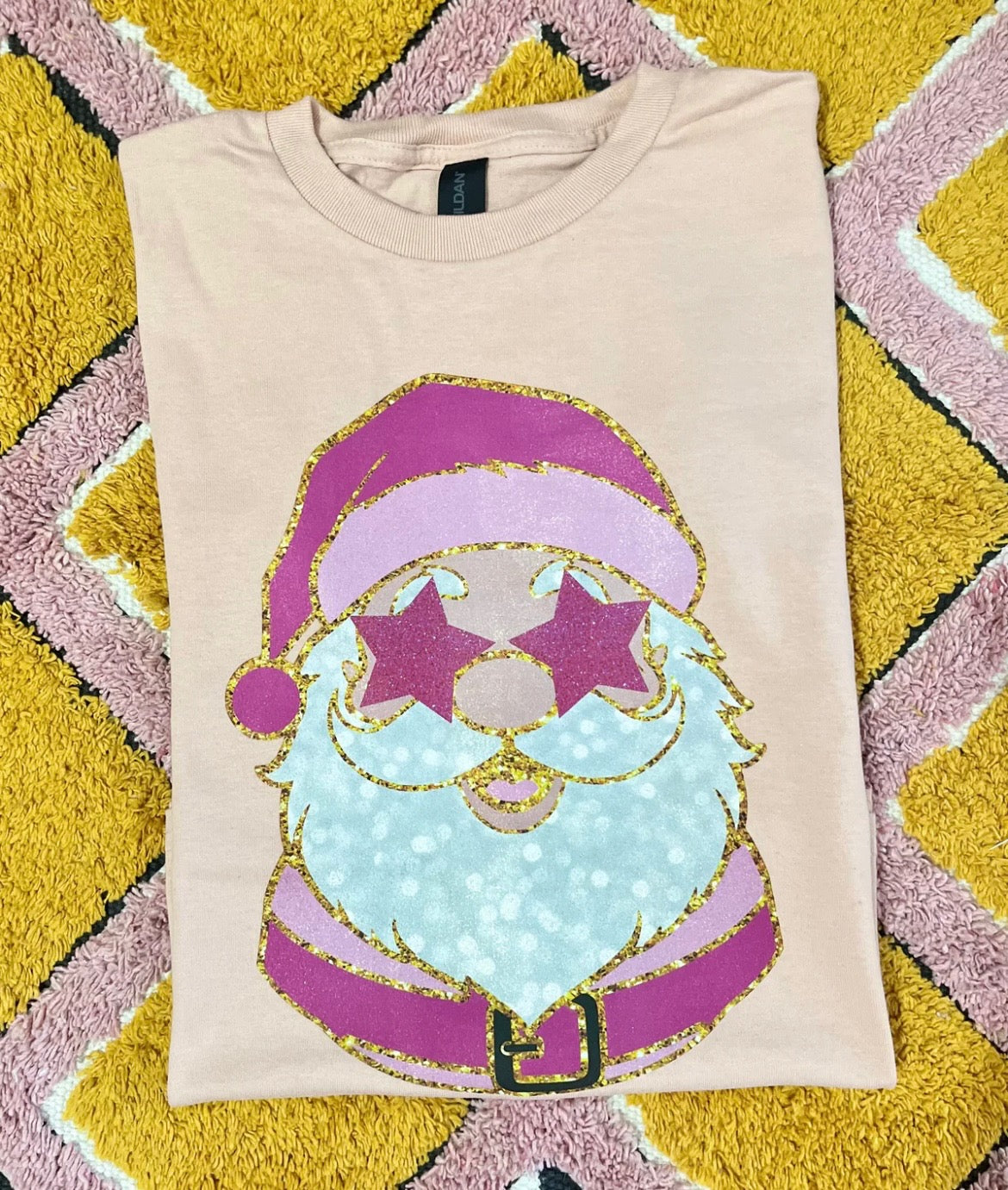 GLITTER SANTA T-SHIRT