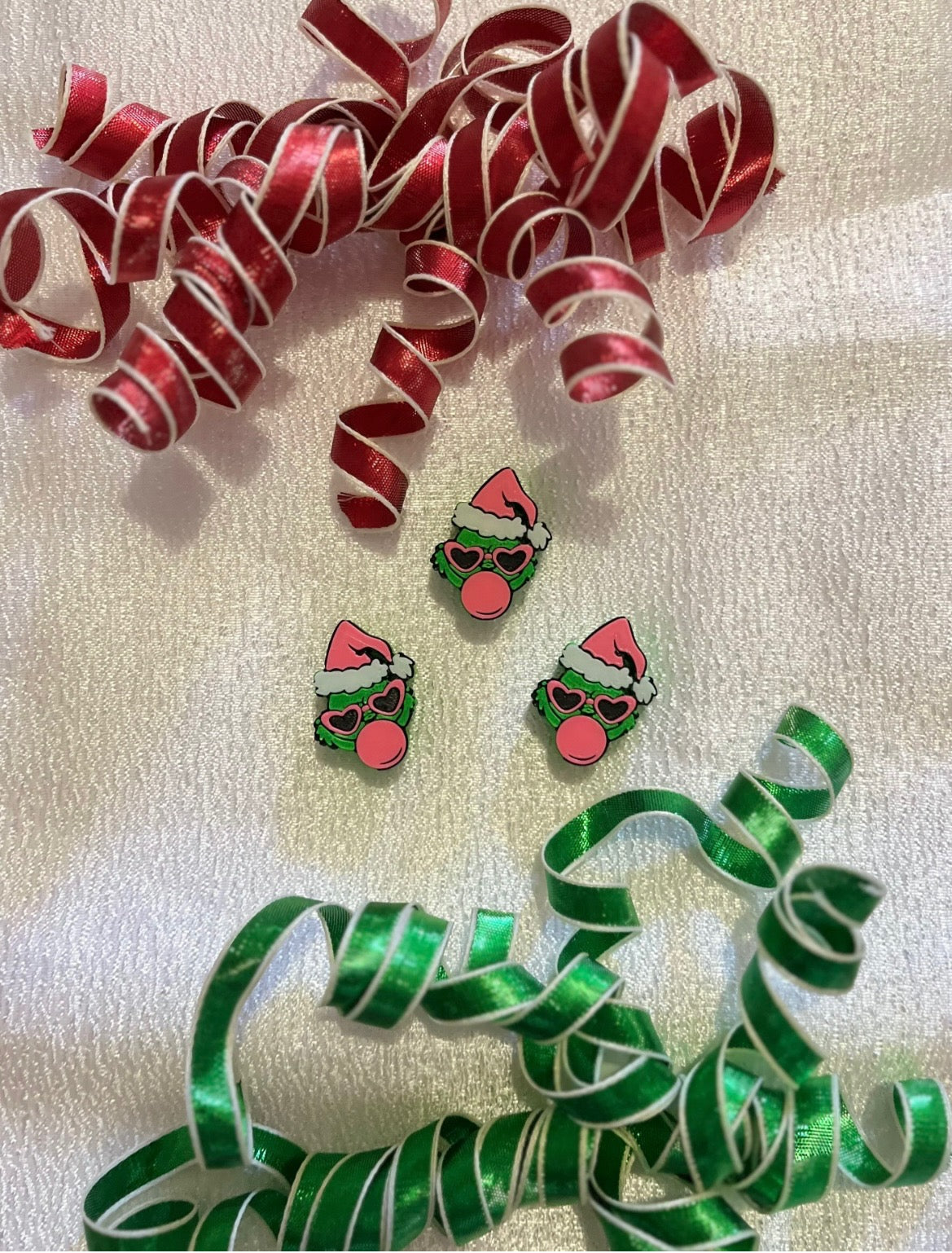 PINK GRINCH 3D STRAW TOPPERS