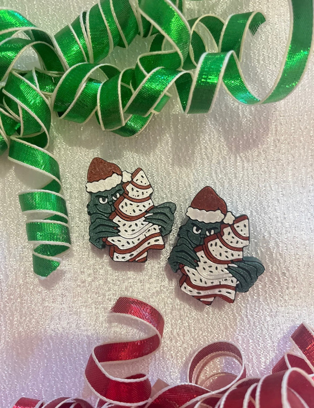 GRINCH CAKE 3D STRAW TOPPERS