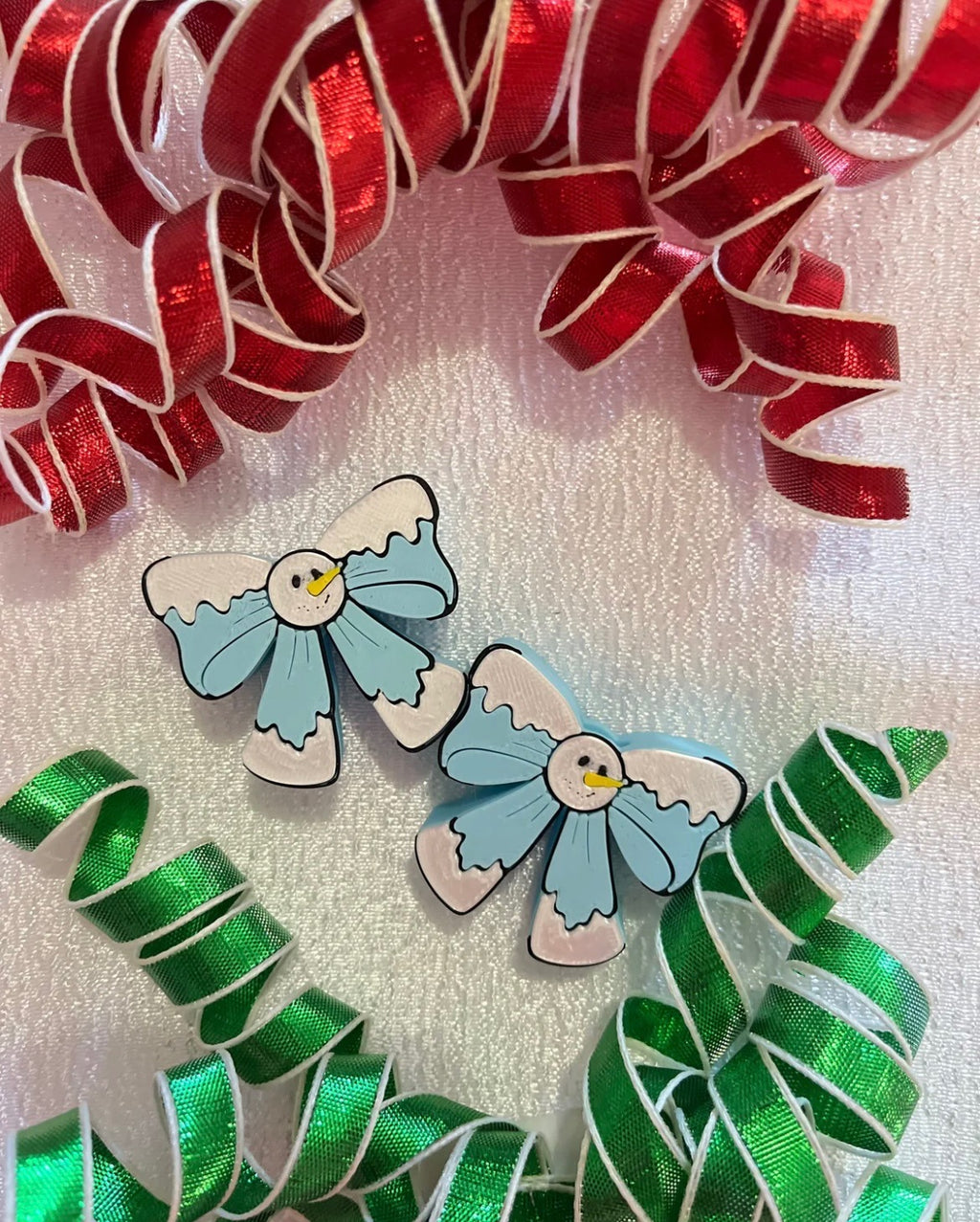 SNOWMAN COQUETTE 3D STRAW TOPPERS