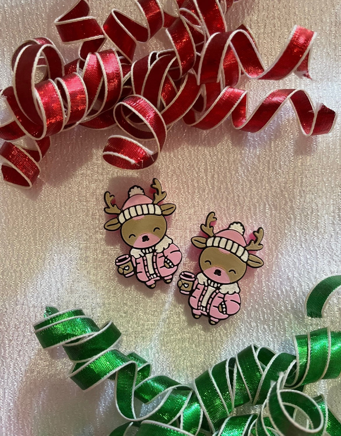 REINDEER 3D STRAW TOPPERS
