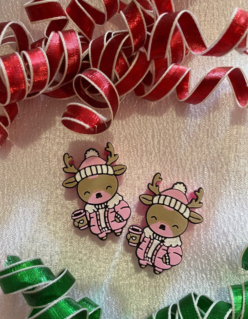 REINDEER 3D STRAW TOPPERS