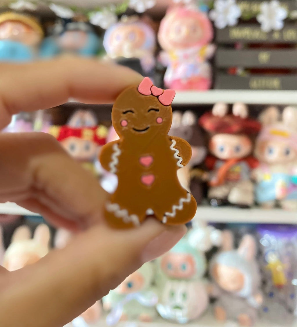 GINGERBREAD GIRL 3D STRAW TOPPERS | WHOLESALE