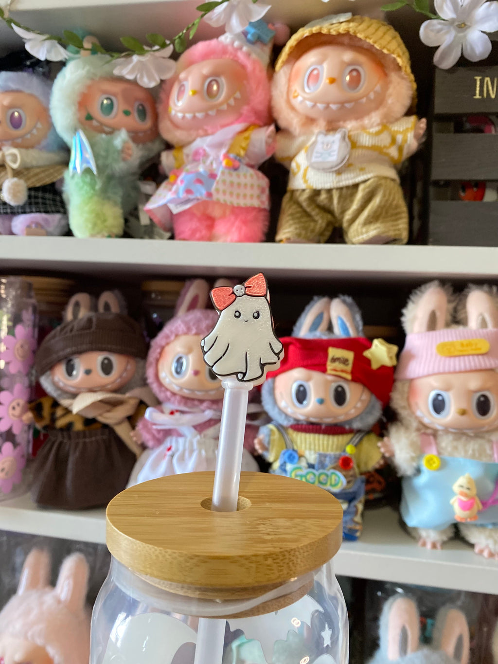 COQUETTE GHOST | 3D STRAW TOPPER | SINGLE