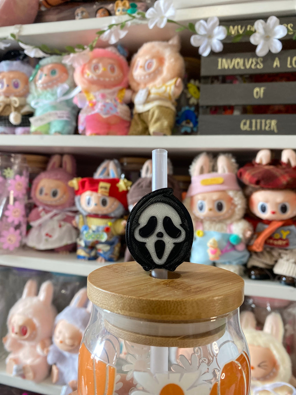 GHOST FACE | 3D STRAW TOPPER | SINGLE