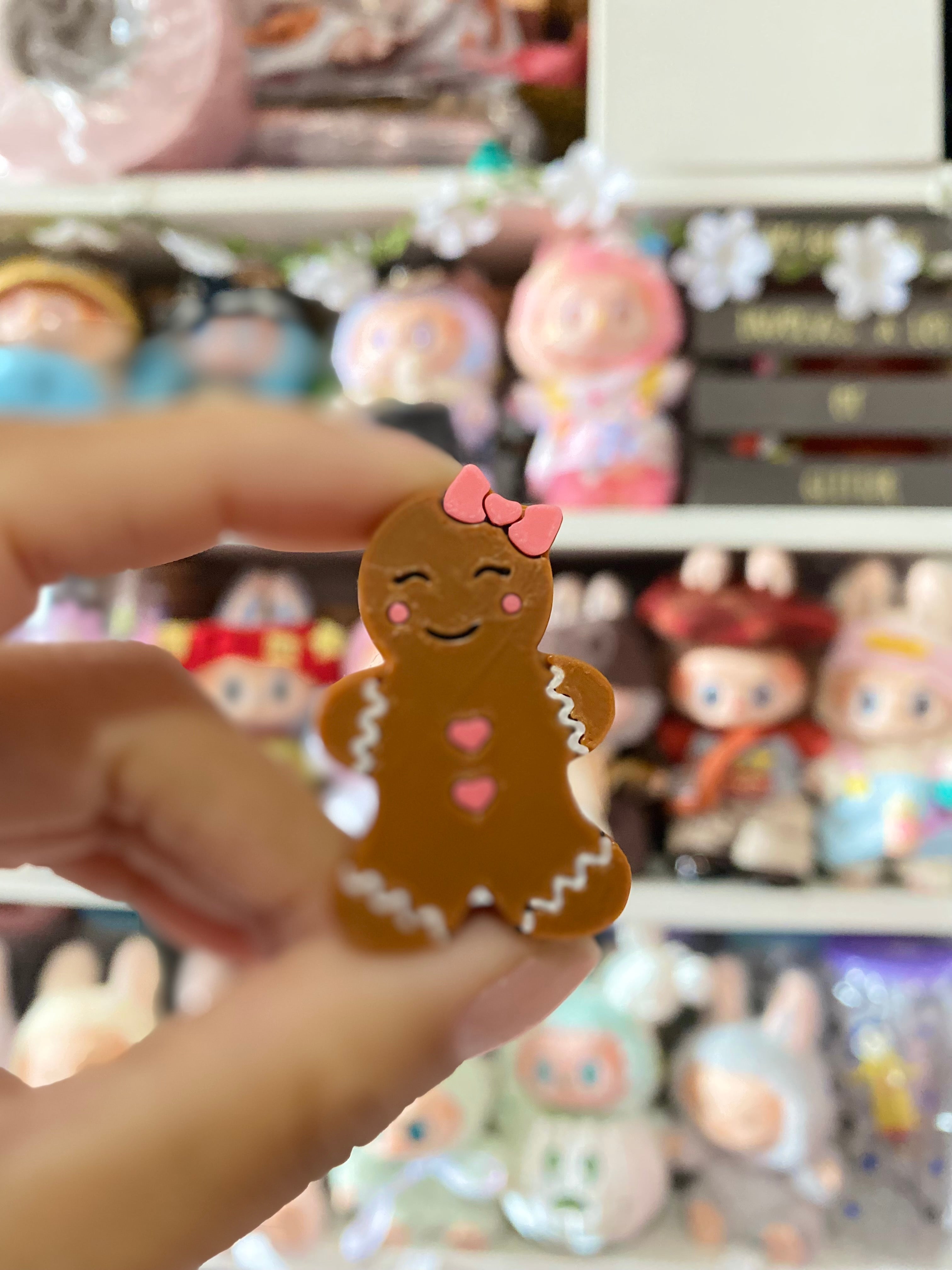 GINGERBREAD GIRL | 3D STRAW TOPPER | SINGLE
