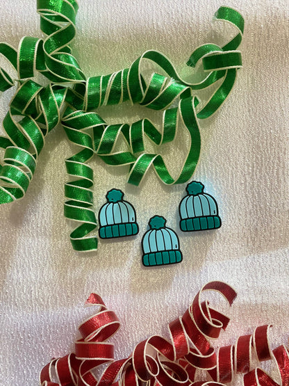 BLUE WINTER HAT | 3D STRAW TOPPER | SINGLE