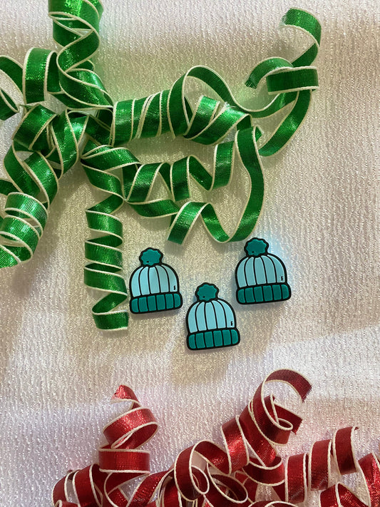 BLUE WINTER HAT | 3D STRAW TOPPER | SINGLE