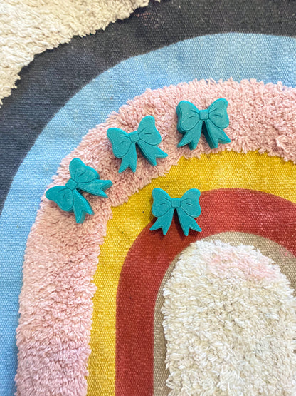 COQUETTE | GLITTER TURQUOISE | 3D STRAW TOPPER | WHOLESALE | SINGLE