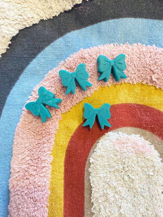 COQUETTE | GLITTER TURQUOISE | 3D STRAW TOPPER | WHOLESALE | SINGLE