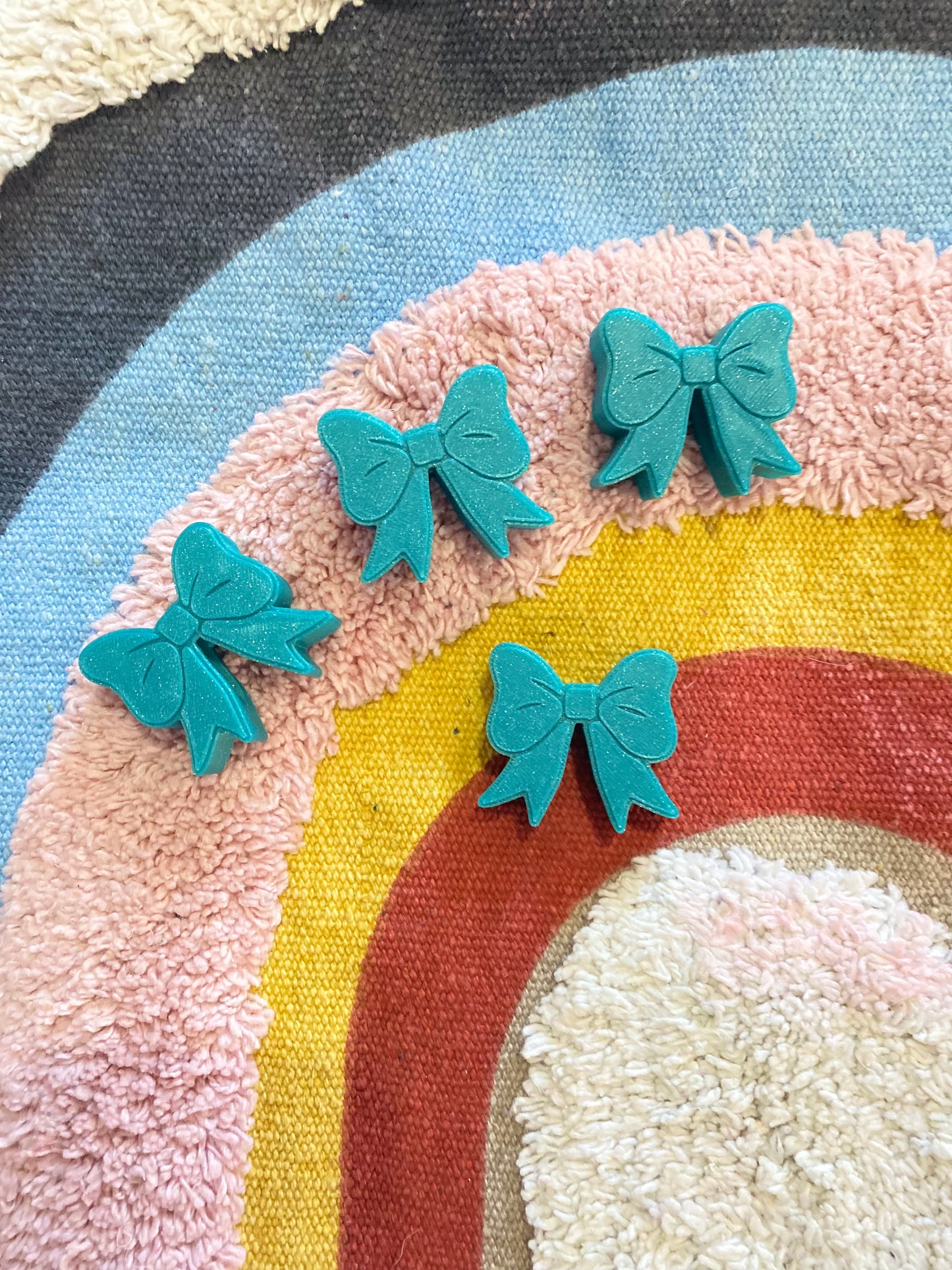 COQUETTE | GLITTER TURQUOISE | 3D STRAW TOPPER | WHOLESALE | SINGLE